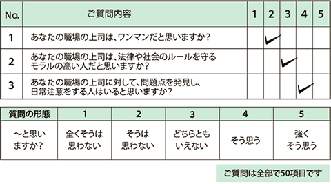 フェーズ1-3事前調査でのアンケート内容の例示